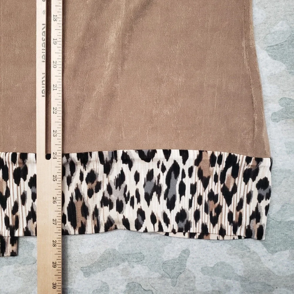 NWT Chico's Cardigan Womens 1 Brown Open Front Long‎ Sleeve
